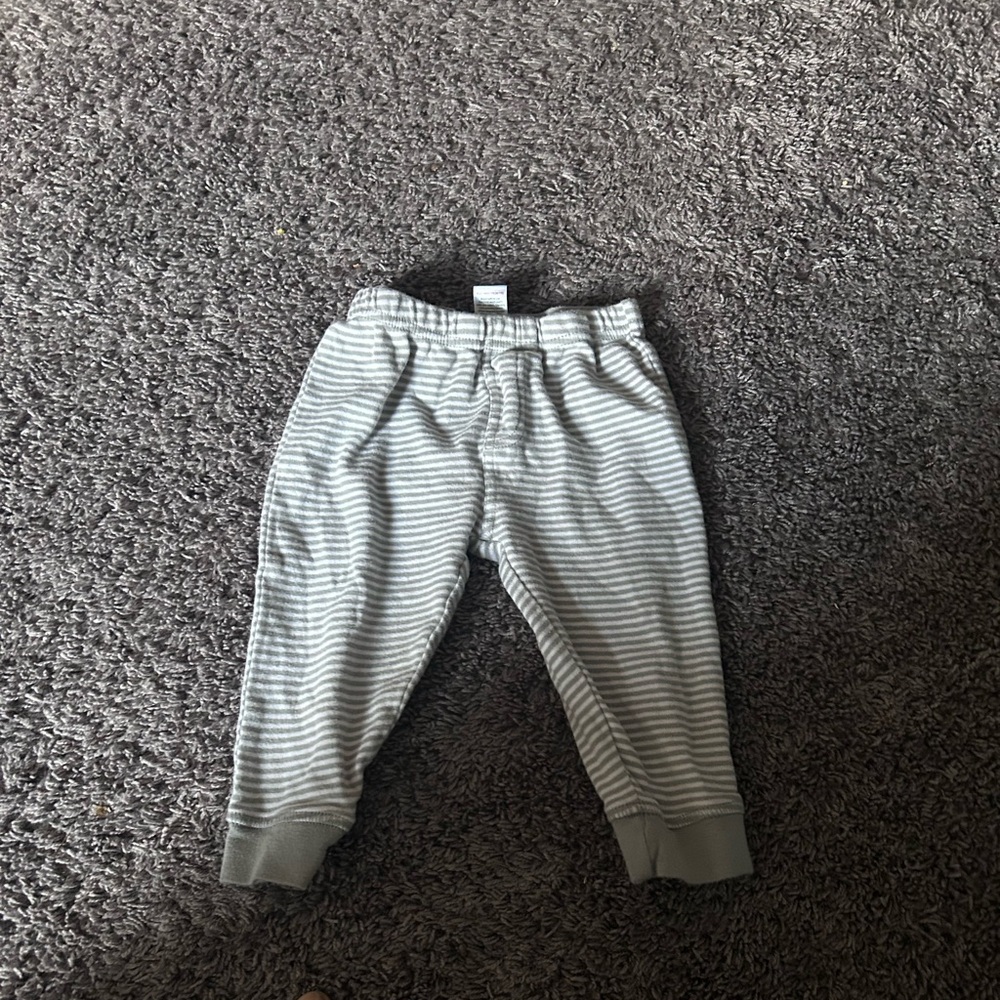 Luvable Friends Gray Striped Joggers